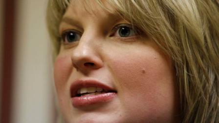 Central Bucks, Pa., East High School teacher Natalie Munroe is seen during an interview with the Associated Press in Feasterville, Pa., Tuesday, Feb. 15, 2011. Munroe, suspended from her job over profanity-laced posts on her blog, says she was speaking the truth about students who are unwilling to work hard at school. (AP Photo/Matt Rourke)