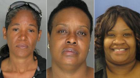 From left: Megan Benson of North Hills, Terry Holmes of North Hills, and Tracy Warren of Pottstown are charged with theft by unlawful taking, welfare fraud, unsworn falsification to authorities, securing the execution of documents by deception, and related offences.