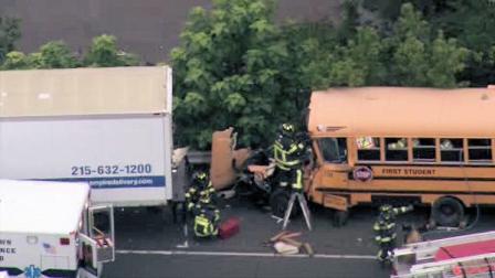 Bus crash in Newtown, Bucks County