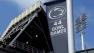 A banner celebrating the 44 bowl games that the Penn State football team has played in hangs outside of Beaver Stadium on the Penn State University main campus in State College, Pa., Monday, July 23, 2012. (AP Photo/Gene J. Puskar)