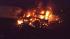 Chopper 6 over a fiery tractor-trailer crash in...
