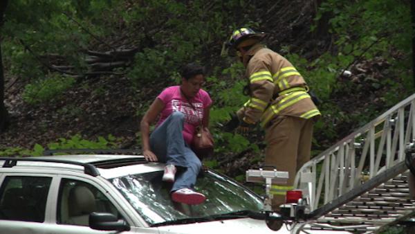 Water rescue in Media, Pa.