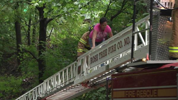 Water rescue in Media, Pa.