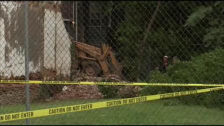 Five neighboring families were ordered to evacuate after a vacant building collapsed on the 1400-block of West Tioga Street in Hunting Park on August 15, 2012.