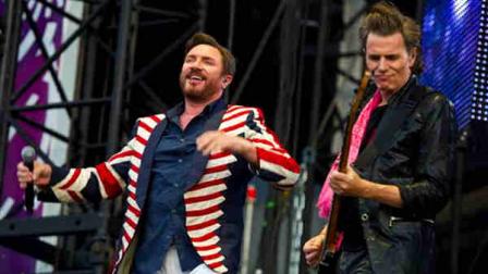 Duran Duran perform at the Opening Ceremony Celebration Concert in Hyde Park, London, Friday, July 27, 2012. The concert is part of a series of events being organised by the Mayor of London, Boris Johnson, to celebrate the London 2012 Olympic Games. (AP Photo/James McCauley)