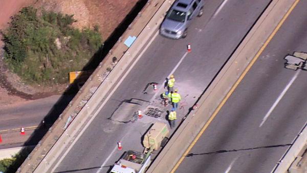 Pothole causes traffic trouble on Pa. Turnpike NE Extension