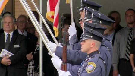 A public viewing for Officer Bradley Fox was held Tuesday night, September 18, 2012 at Epiphany of Our Lord Roman Catholic Church at 3050 Walton Road in Plymouth Meeting, Pa. from 5:00 p.m. to 9:00 p.m.