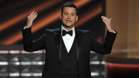 Host Jimmy Kimmel speaks onstage at the 64th Primetime Emmy Awards at the Nokia Theatre on Sunday, Sept. 23, 2012, in Los Angeles. (Photo by John Shearer/Invision/AP)