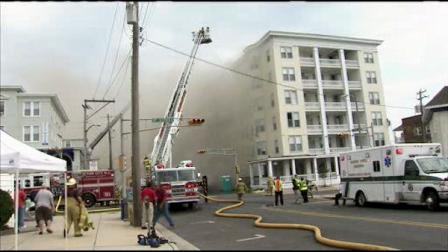 Ocean City, NJ hotel demolition fire