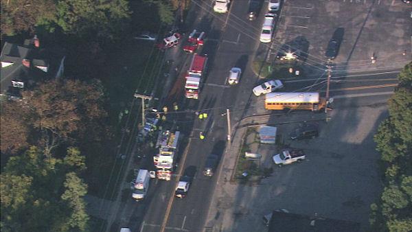 School bus and van crash in Lindenwold