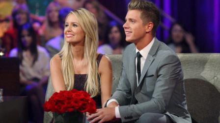 FILE - This July 22, 2012 publicity file photo released by ABC shows Emily Maynard, left, and Jef Holm on The Bachelorette: After the Final Rose, during a live broadcast in the Hollywood section of Los Angeles. Maynards second turn as part of ABCs Bachelor/Bachelorette franchise has ended with a broken engagement. Maynard and Holm have confirmed they have ended their relationship as reported by People magazine on Oct. 16, 2012. (AP Photo/ABC, Rick Rowell, File)