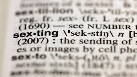 The entry sexting, photographed in New York, Friday, Aug. 10, 2012, is one about a hundred new additions in the 11th edition of Merriam-Websters Collegiate Dictionary. (AP Photo/Richard Drew)