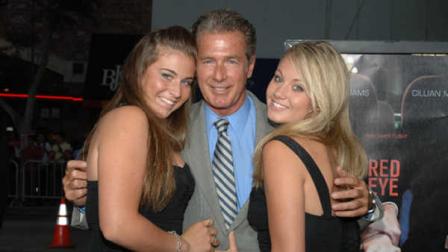 Actor Jack Scalia and daughters Jacqueline and Olivia arrive at Red Eye premiere held at Mann Bruin Theatre on Thursday, August 4, 2005 in Westwood, Ca.(AP Photo/Lisa Rose)
