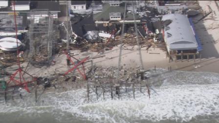Chopper 6 HD surveys the damage caused by Sandy in Seaside Park.