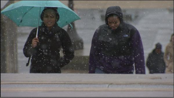 Snowy nor'easter hits the area