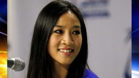 Former figure skater Michelle Kwan speaks during a news conference at the U.S. Figure Skating Championships in San Jose, Calif., Friday, Jan. 27, 2012. (AP Photo/Jeff Chiu)