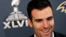 Baltimore Ravens quarterback Joe Flacco speaks at an NFL Super Bowl XLVII football news conference on Monday, Jan. 28, 2013, in New Orleans. (AP Photo/Patrick Semansky) 