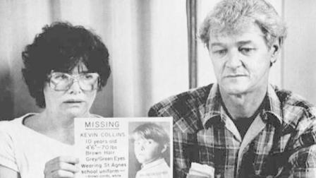 FILE - In this March 2, 1984 file photo, Ann and David Collins, parents of missing 10-year-old Kevin Collins, hold one of their posters during a news conference in San Francisco. Kevin Collins, disappeared Feb. 10, 1984 while returning home from basketball practice. A law enforcement official tells The Associated Press that investigators were digging in the backyard and the basement of a home near the citys Haight-Ashbury district in search of evidence in Collins disappearance Tuesday, Jan. 29, 2013. (AP Photo/Paul Sakuma, File)