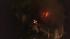 Chopper 6 over the scene of a house fire in...