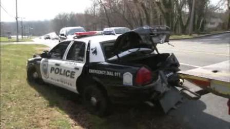 Police crash in Newark, Delaware