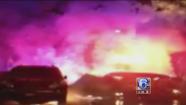 Car fleeing officers causes fiery crash, police say