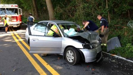 Delaware State Police are investigating a two vehicle head-on collision that injured two people in Montchanin on Monday, August 26, 2013.