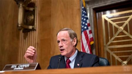 Sen. Tom Carper, D-Del., chairman of the Senate Homeland Security and Governmental Affairs Committee, holds a confirmation hearing for Alejandro N. Mayorkas, President Obamas nominee to become deputy secretary of the Homeland Security Department, on Capitol Hill in Washington, Thursday, July 25, 2013. Mayorkas, currently director of U.S. Citizenship and Immigration Services, is denying allegations that he helped a politically connected company obtain a foreign investor visa. (AP Photo/J. Scott Applewhite)