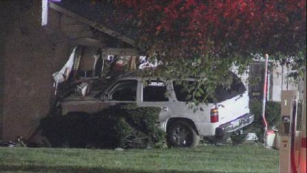 About 3:30 this morning, a driver lost control in the 200 block of Cheltenham Avenue, ran onto the sidewalk, and into the house.