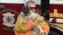 A pug was rescued from a house fire in Newark,...