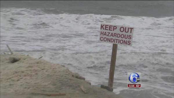 Nora Muchanic reports on storm from Jersey shore