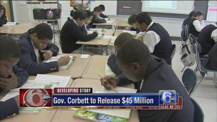 Gov. Corbett to release $45M for Phila. schools