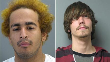 21-year-old Malcolm A. Casson (left) and 20-year-old Bradford Joshua Husfelt (right) are each charged with two felony counts of Manufacturing and Use of an Explosive Device, two felony counts of Conspiracy 2nd degree, and two counts of Reckless Exploding.