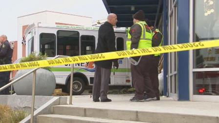 The driver was the only person in the Jitney. He was unhurt.