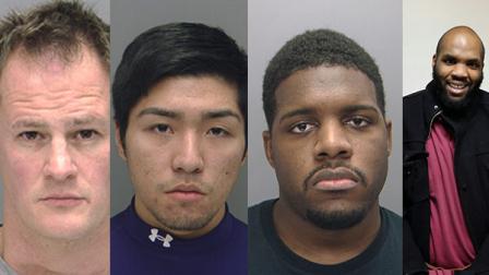 Bryan Biederman, 39, Kevin Budianto, 20, Michael Turpin, 23, James Davis, 22, arrested after online child pornography investigation.