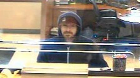 <b>From Philadelphia Police:</b> The FBI/PPD Violent Crimes Task Force is seeking the publics assistance in identifying the suspect who robbed a Wells Fargo Bank.
On January 3, 2014, an unknown male entered the Wells Fargo Bank located at 340-350 South 2nd Street, handed the teller a threatening demand note and verbally threatened the teller with a bomb. After taking an undisclosed amount of money the suspect fled on foot in an unknown direction. </p><p>
<b>Suspect Description:</b> White male, Mid to Late 30 years-of-age, 57?-58, thin build, beard with mustache,wearing a dark colored hooded jacket, burgundy hat.</p><p>
Anyone with information is asked to contact Philadelphia Police at <b>215-686-TIPS (8477)</b>, text a tip to <b>PPD TIP (773847)</b> or through <a hrefhttp://phillypolice.com/forms/submit-a-tip target_blank>PhillyPolice.com</a>.</p><p>