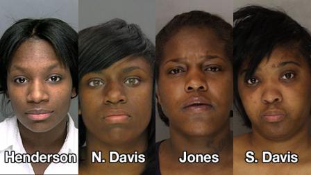 Asia Henderson, Najia Davis, Nirrah Jones and Shanelle Davis