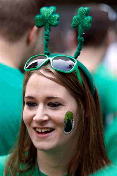 A St. Patricks Day Parade is held in Arbat...