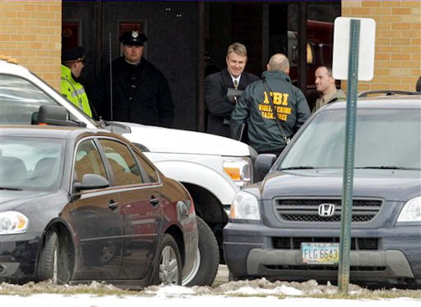 An Ohio State Highway patrol helicopter leaves...