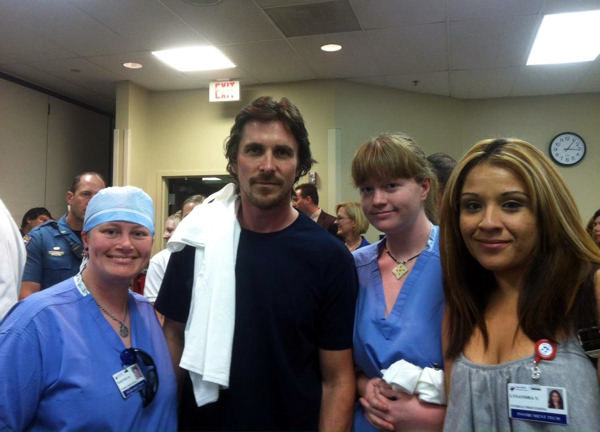 Actor Christian Bale and his wife Sibi Blazic...