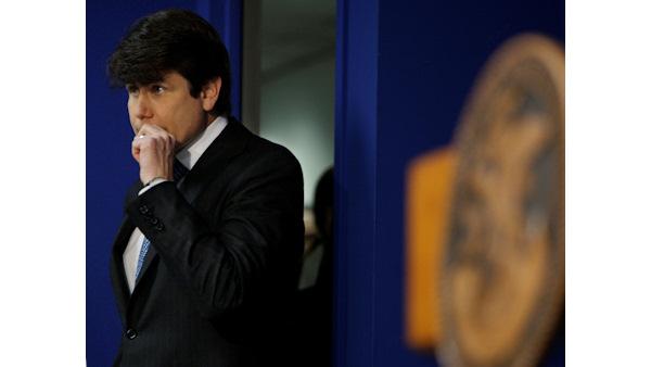Illinois Gov. Rod Blagojevic is seen at the State of Illinois Building Friday, Dec. 19, 2008 in Chicago. Blagojevich says he is not guilty of any criminal wrongdoing and plans to stay on the job. (AP Photo/M. Spencer Green)