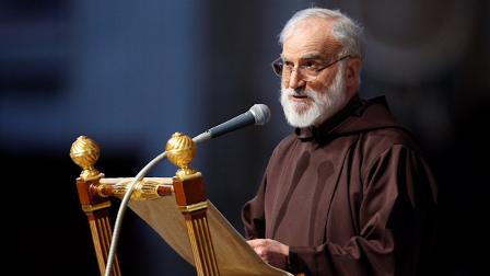 Rev. Raniero Cantalamessa delivers the Good Friday homily during a service celebrated by Pope Benedict XVI in St. Peters Basilica at the Vatican, Friday, April 2, 2010. Cantalamessa, the pontiffs personal preacher, likened accusations against the pope and the Catholic church in the sex abuse scandal to collective violence suffered by the Jews. The Rev. Raniero Cantalamessa said in a Good Friday homily with the pope listening in St. Peters Basilica that a Jewish friend wrote to him to say the accusations remind him of the more shameful aspects of anti-Semitism. (AP Photo/Alessandra Tarantino)