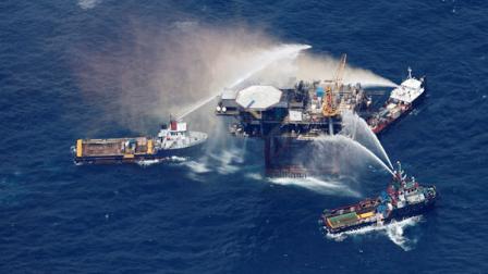 Oil platform explosion