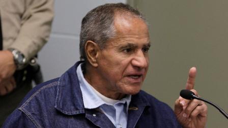 Sirhan Sirhan, 66, convicted of assassinating Sen. Robert F. Kennedy in 1968, gestures during a Board of Parole Suitability Hearing Wednesday, March 2, 2011, at the Pleasant Valley State Prison in Coalinga, Calif. A panel of two California parole board commissioners denied parole to Sirhan.