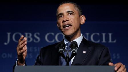 President Barack Obama speaks at the corporate and U.S. manufacturing headquarters of Cree, a leading manufacturer of energy-efficient LED lighting, Monday, June 13, 2011, in Durham, N.C.