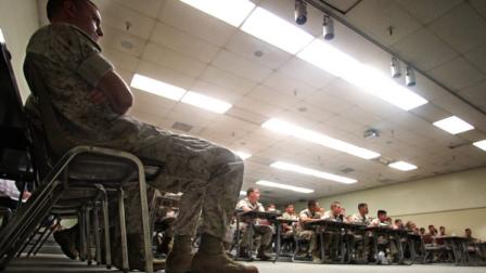 United States Marines attend a training session to familiarize them with the militarys new position regarding gay and lesbian service members and the repeal of the dont ask, dont tell policy Thursday, April 28, 2011 at Camp Pendleton, Calif. (AP Photo/Lenny Ignelzi)