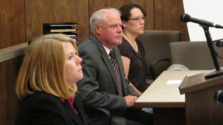 Jessica Beagley, 36, is seen in court on Tuesday, Aug. 23, 2011, in Anchorage, Alaska. City prosecutor Cynthia Franklin is shown on the left, and in the middle is Beagleys attorney, William Ingaldson. A jury convicted Beagley of misdemeanor child abuse for squirting hot sauce into the mouth of her adopted Russian son as punishment in what prosecutors said was a ploy to get on the Dr. Phil TV show. (AP Photo/Mark Thiessen)