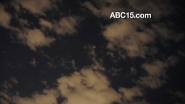 What was in the sky?