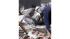 People rescue a woman trapped under debris after...