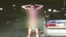 Woman, nearly naked, arrested after chase