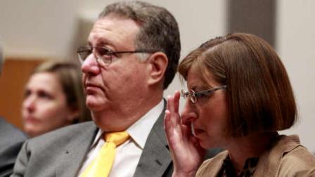 Jane Clementi, right, and her husband, Joseph Clementi, left, attend a symposium on use and misuse of social media at Rutgers University, Monday, Nov. 14, 2011, in Piscataway, N.J. Their son, Tyler Clementi, was in his first weeks as a student at Rutgers in September 2010 when he killed himself after a roommate allegedly used a webcam to spy on Clementis intimate encounter with another man. The family has started a foundation in their sons honor to address cyberbullying. The foundation was a co-sponsor of the symposium.
